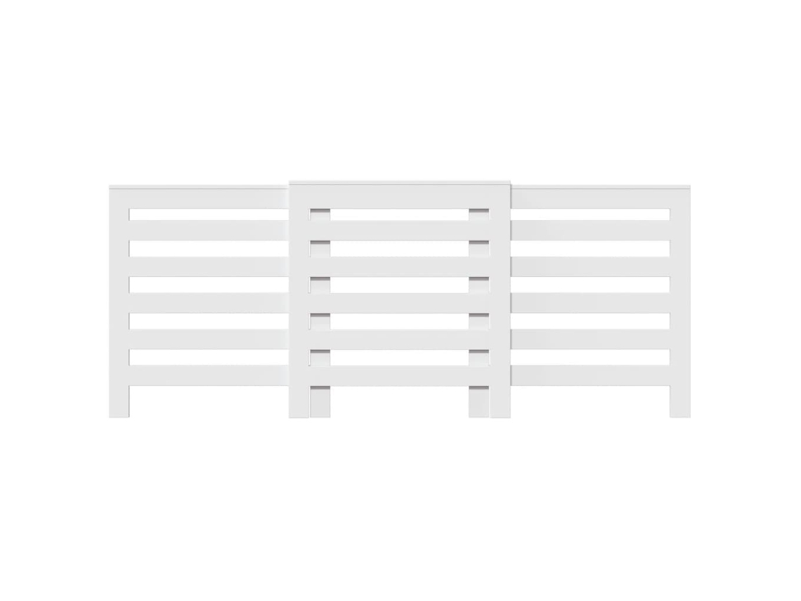Cobertura De Radiador 205x21,5x83,5 Cm Derivados Madeira Branco Haochrymec