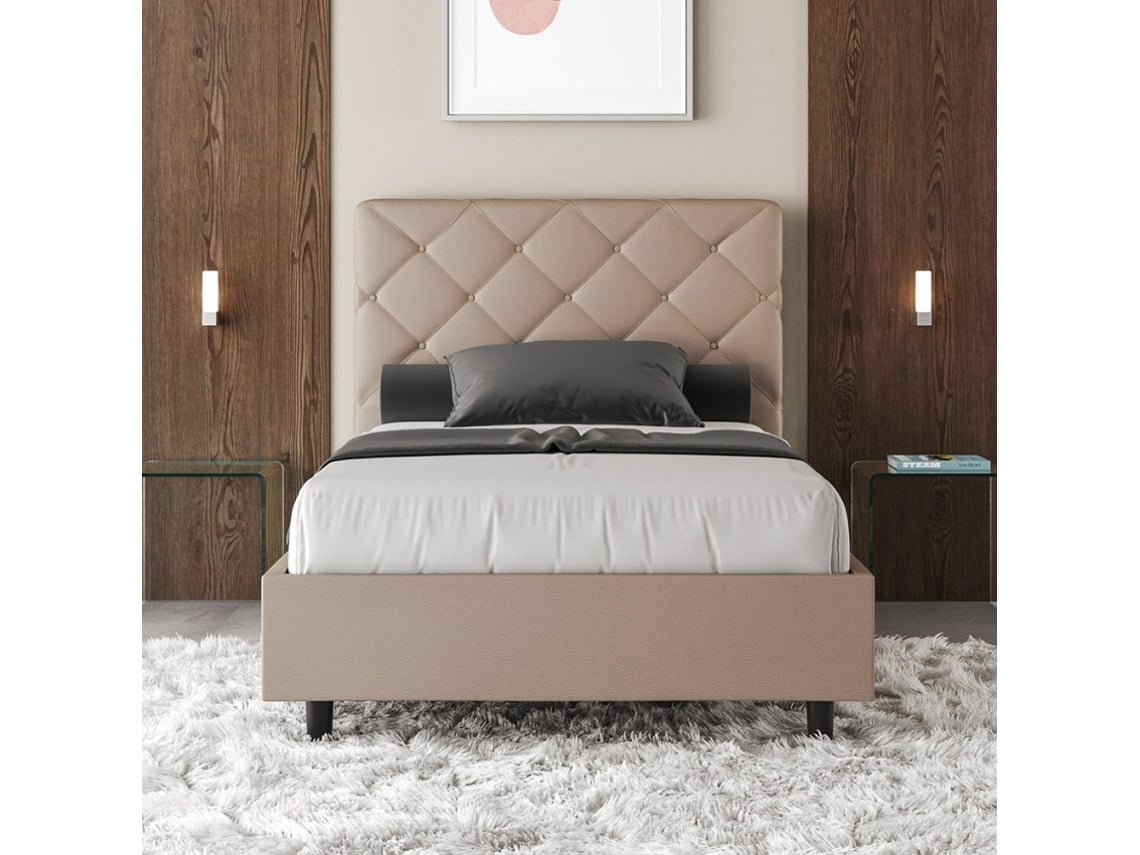 Cama francesa 120x190 quadrado e meio recipiente Priya P