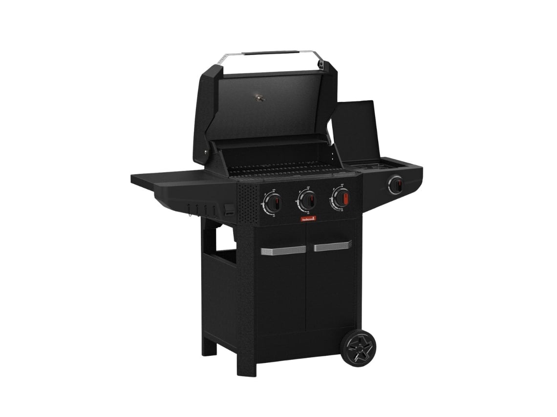 Barbecue BARBECOOK Luca 312 com Armário e Queimador Lateral (133.4x60.3x112.3 cm - Preto)
