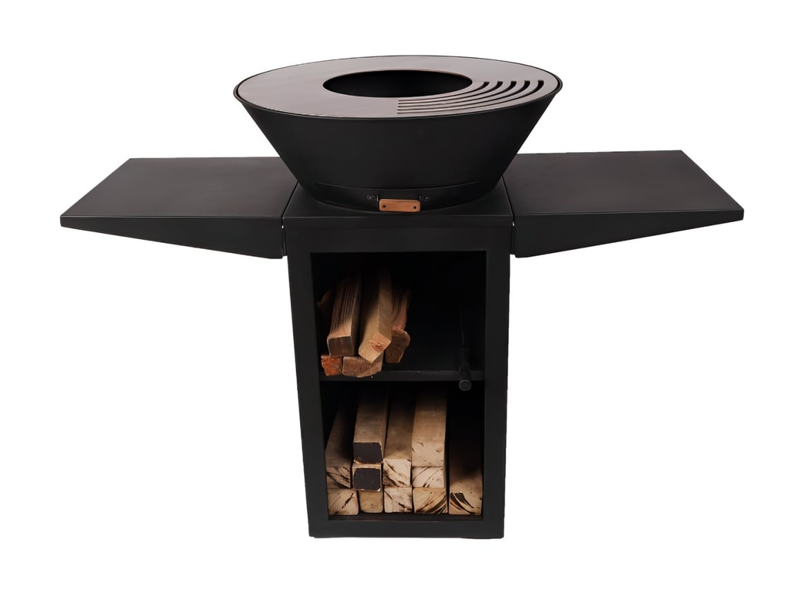 Barbecue PURLINE 60cm Bandejas Laterais Guarda Lenha Efp57B