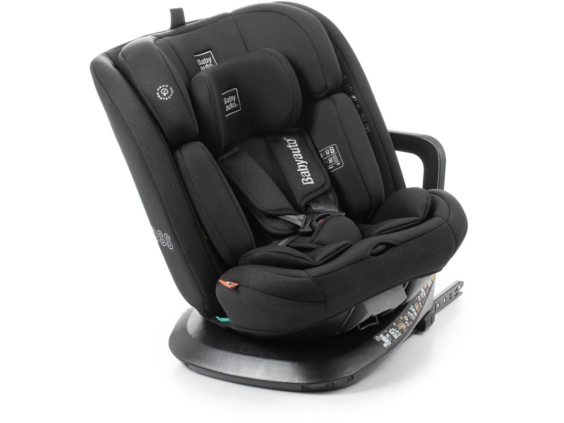 Cadeira Auto Babyauto Across I Fix Rotativa 360° 40 150 Cm Black Cross Embossed