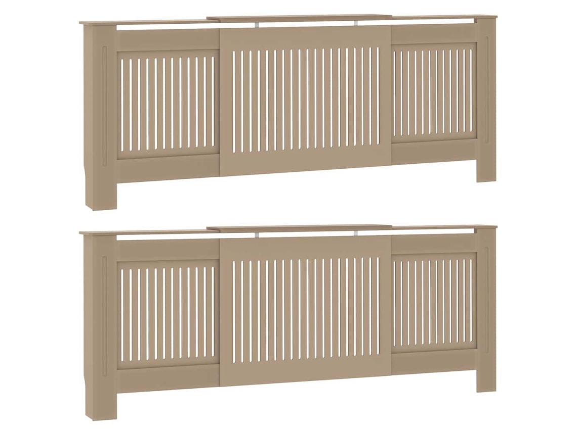 Capa De Radiador 2 Pcs Marrom 205x20,5x81,5cm Haochrymec