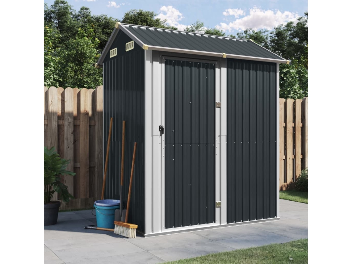 Abrigo VIDAXL Aço Galvanizado Antracite (192x152,5x237 cm)