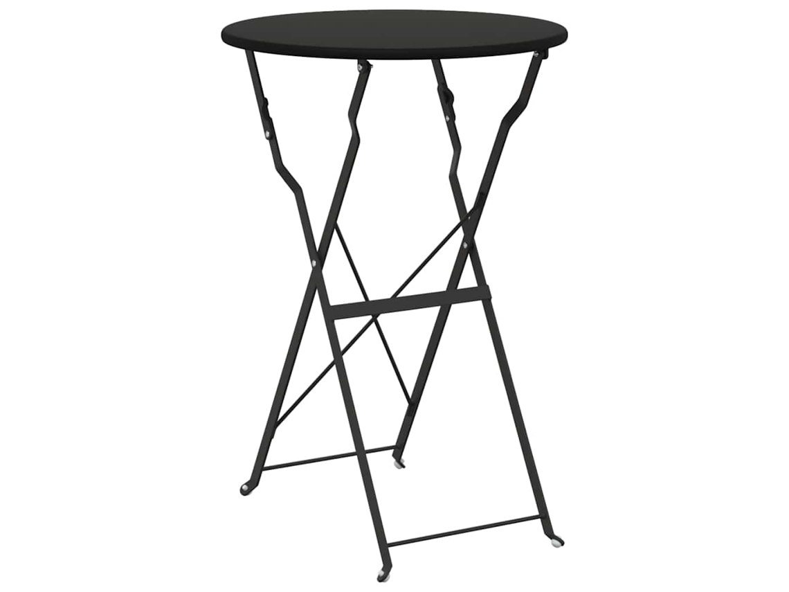 Mesa Bistro Dobrável Antracite Aço Ø50x71cm Vidaxl
