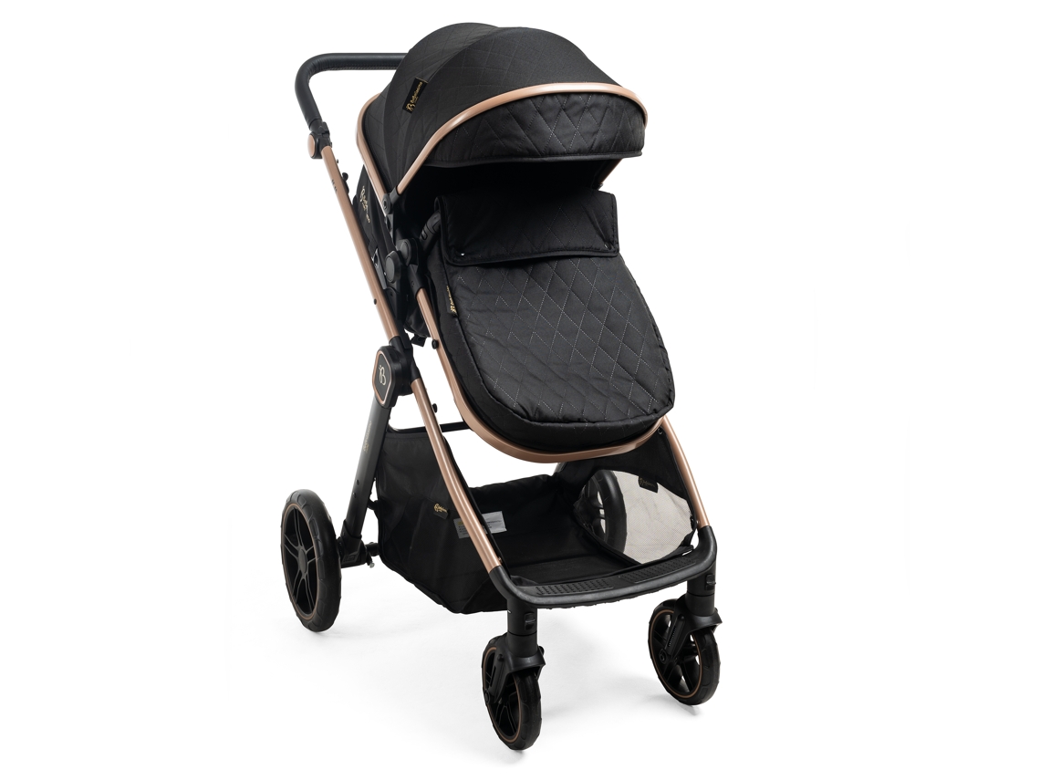 Carrinho Bebé 2 em 1 Convertível 0-22Kg Bebelissimo - Iris - black