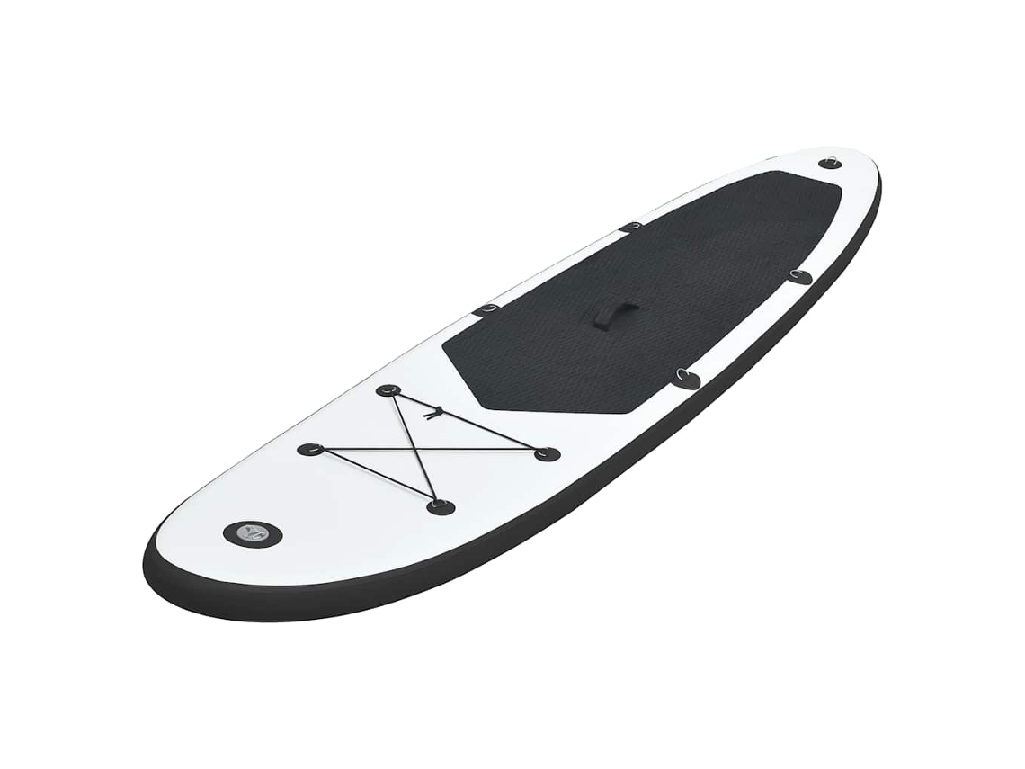 Conjunto prancha de paddle SUP insuflável VIDAXL preto e branco