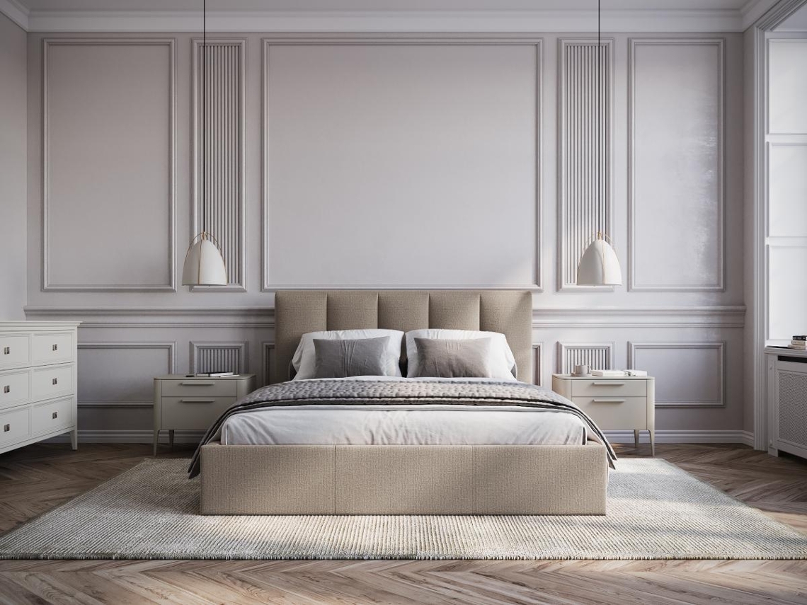 Cama Com Colchão E Estrado Cofre Kilaclo Vente-unique Castanho (160x200)