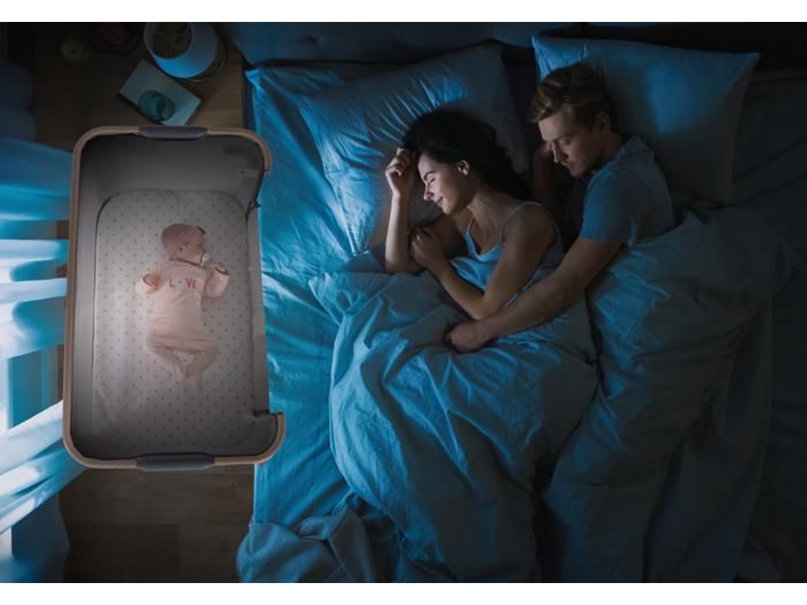 Berço co-leito 4 em 1 cama de balanço, cercadinho