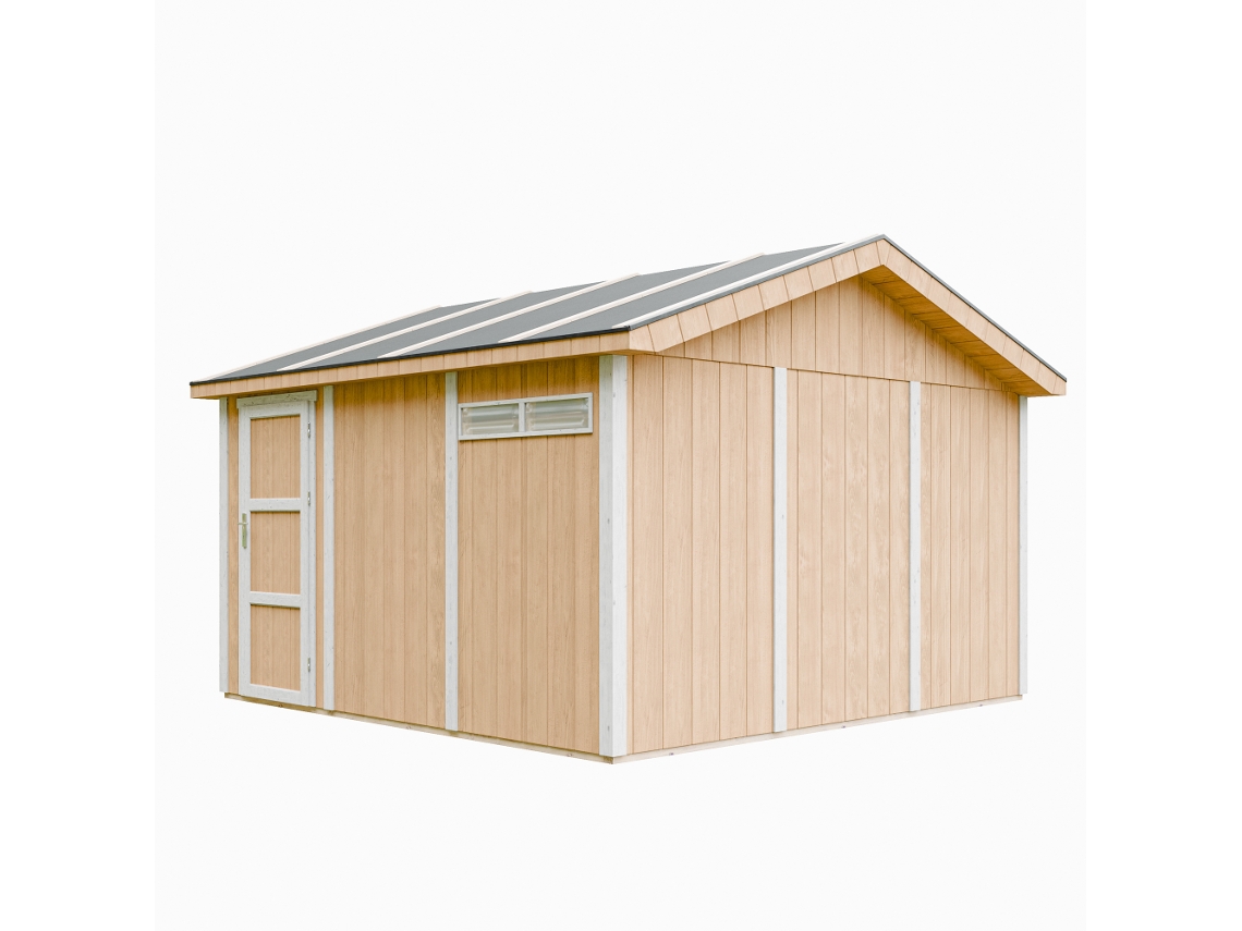 Garagem De Qualidade Premium 13 M² C378 X C412 Cm Timbela M990b Harvest Honey