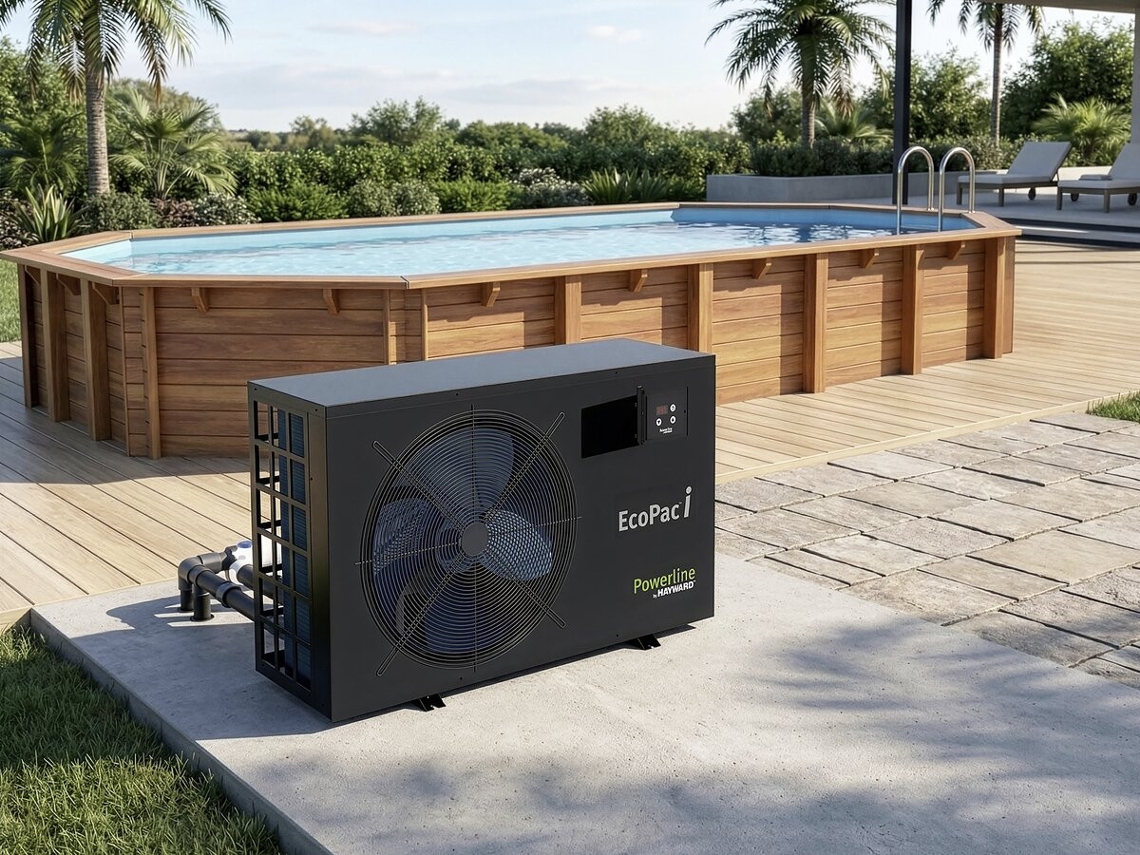 Bomba De Calor Para Piscina 8kw Inversor Ecopac By Hayward Preto