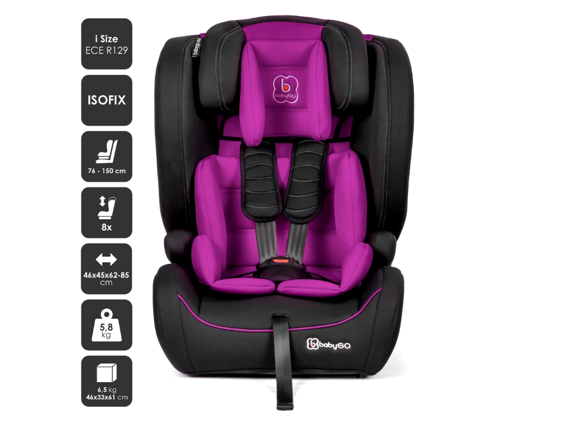 Cadeira Auto I Size 76 150 Cm Babygo Freemove Pink