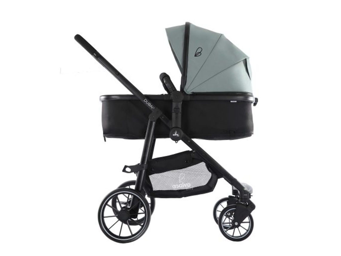 Carrinho de Bebé 2/3 Peças ASALVO Baby Conversível Dubai 2 Verde Oliva