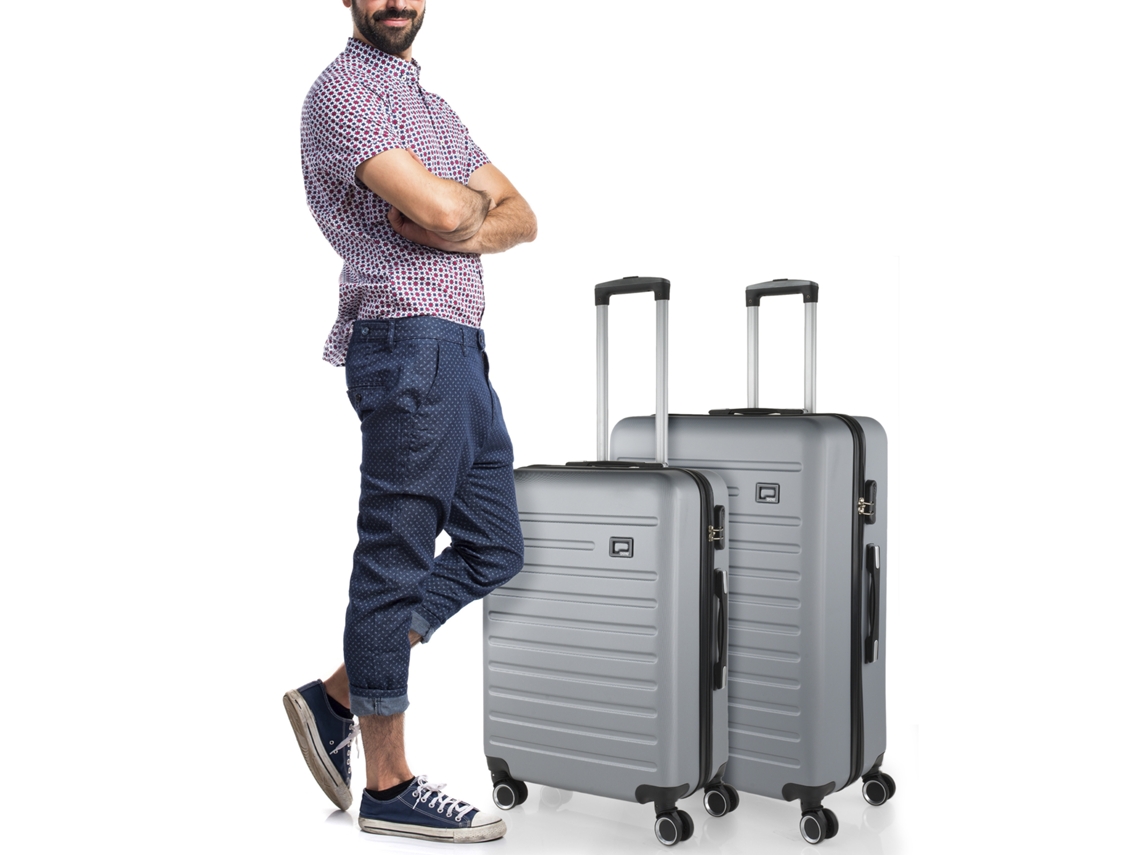 Conjunto de Malas Rígidas SKPAT Nantes Prata Abs (50x76x28 Cm 95l)