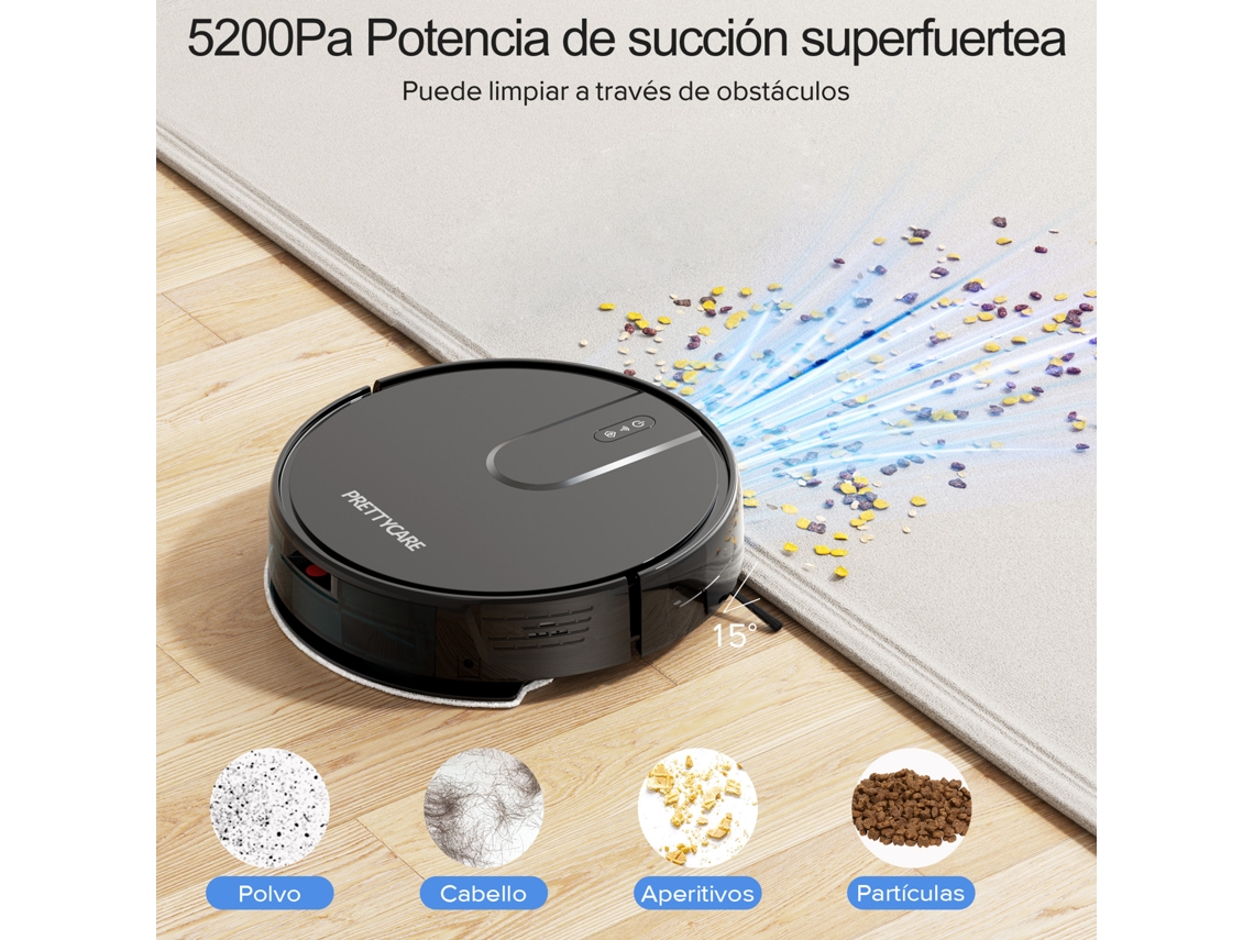 Aspirador Robot, Sucção De 5200pa, Caixa De Poeira De 0,5 L, Tensão De 220 V, Bateria De Li Ion, Rota De Limpeza Planejada Oem