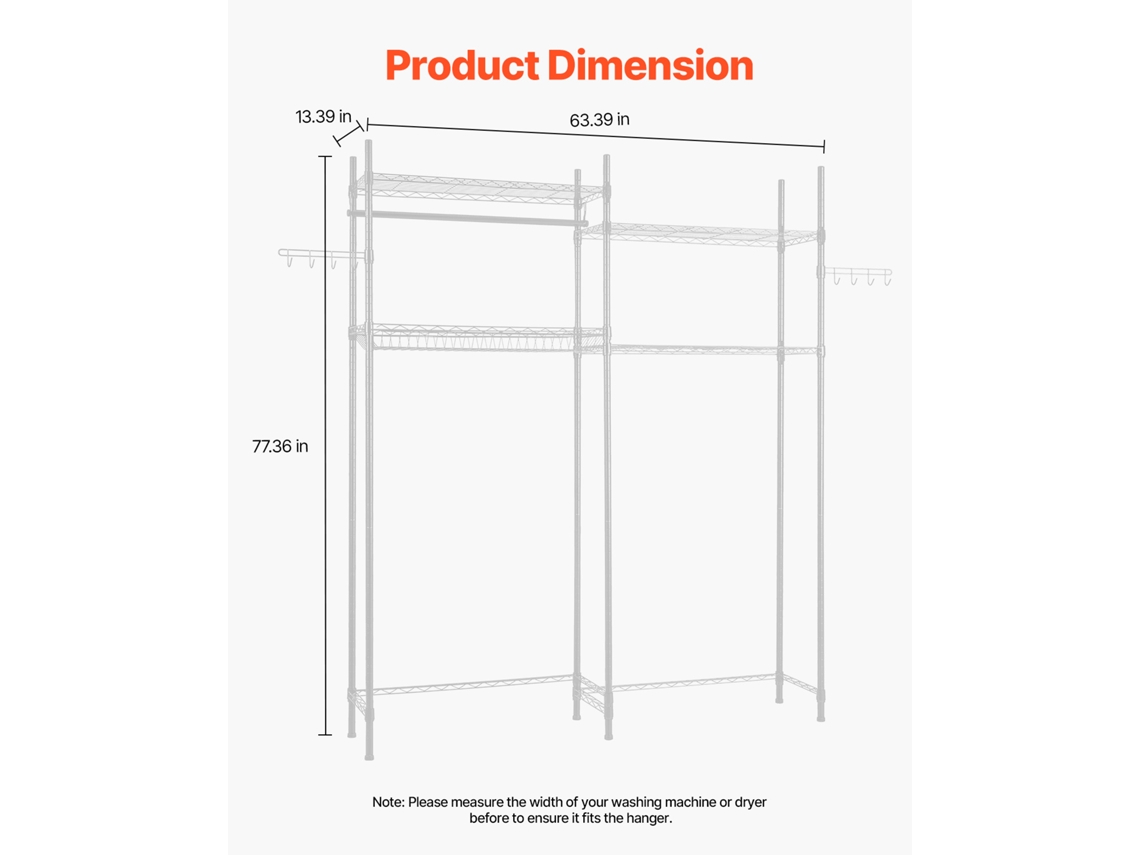 Suporte Para Máquina De Lavar Roupa Vevor De 2 Filas E 4 Níveis, Branco
