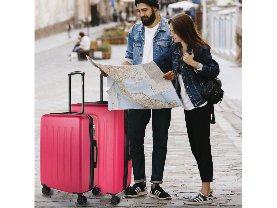 Conjunto de Malas Rígidas SKPAT Lisbon Fúcsia Abs 50X74X30 Cm 97L