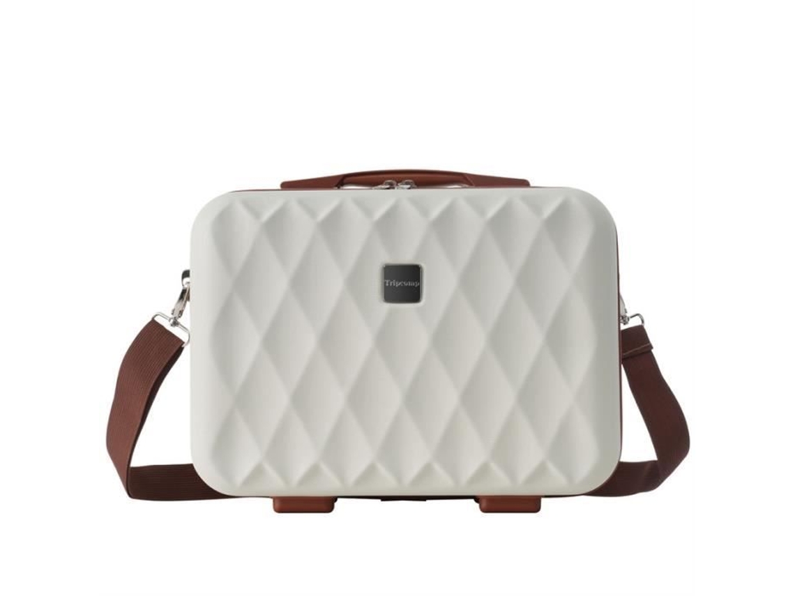 Valise Soute Dreammespace 56cm 2 Peças Abs Fechadura Tsa 4 Rodas Creme Marrom