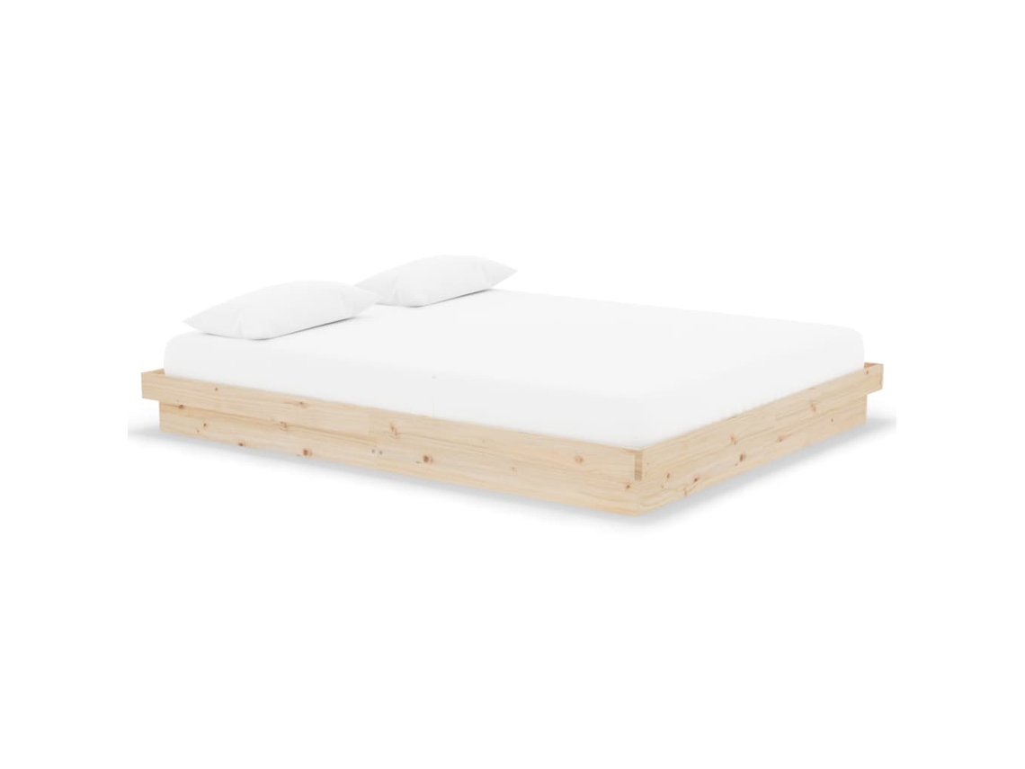 vidaXL Estrutura de cama 160x200 cm madeira maciça