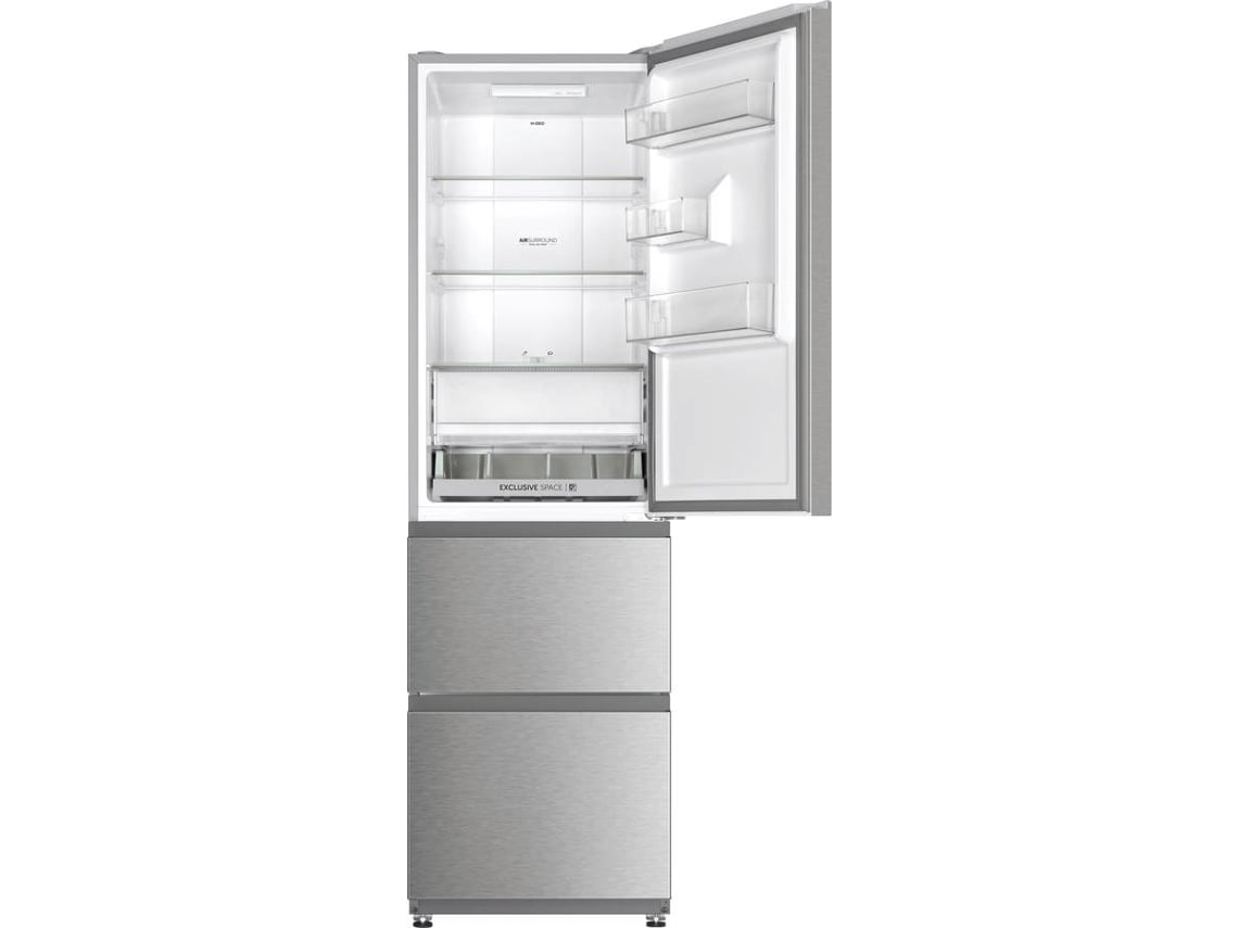 Frigorífico Combinado HAIER HTR3518ENMX (No Frost - 185 cm - 303 L - Inox)