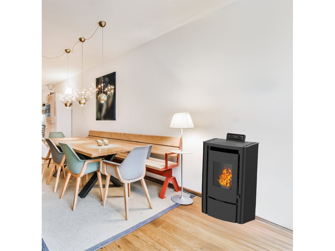 Salamandra A Pellets A Ar Anita 7,6 Kw Preto Sannover