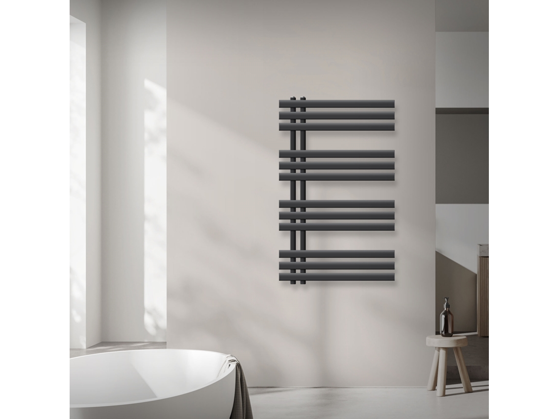 Radiador Elétrico para Banheiro com Resistência 300W 600X1000 Mm Antracite ECD GERMANY