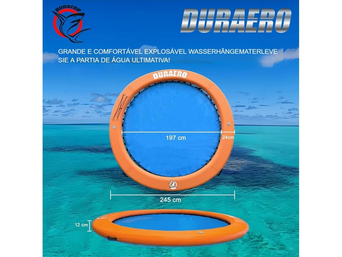 Cadeira De Rede Inflável Para A Água, Doca De Natação Redonda, Anel De Natação Para Lagos E Piscinas Duraero