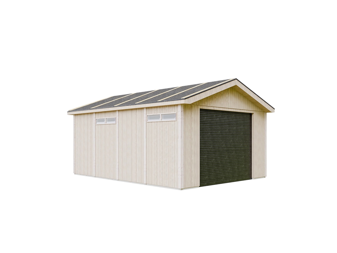 Garagem De Qualidade Premium 17 M² C378 X L530 Cm Garagem Para Carros, Máquinas De Jardinagem Galpão De Jardim Timbela M991b