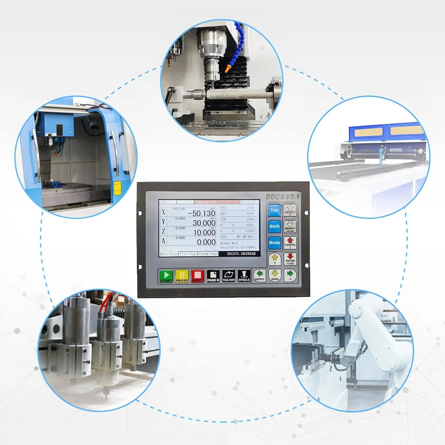Controlador De Movimento Cnc, Controle De 4 Eixos, Saída De Pulso De 500khz, V3.1, 4 Eixos