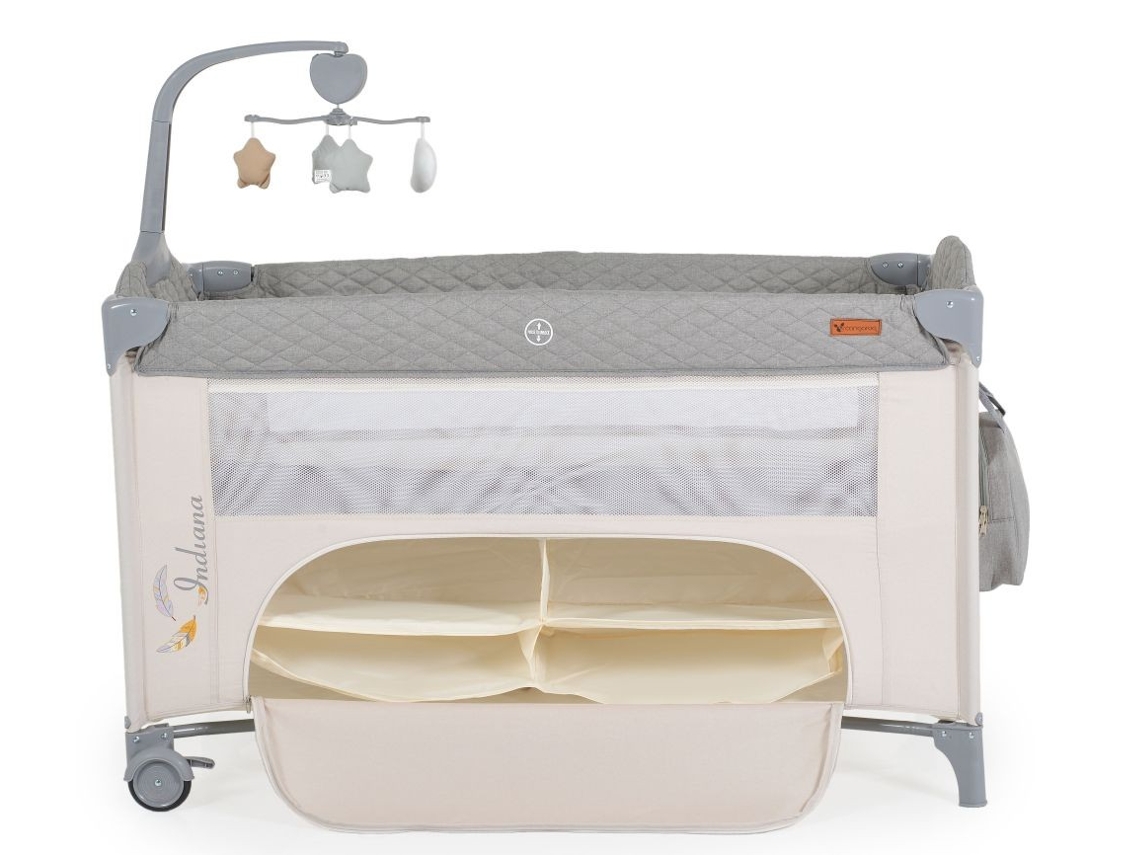 Berço de Viagem Indiana Da CANGAROO Grey