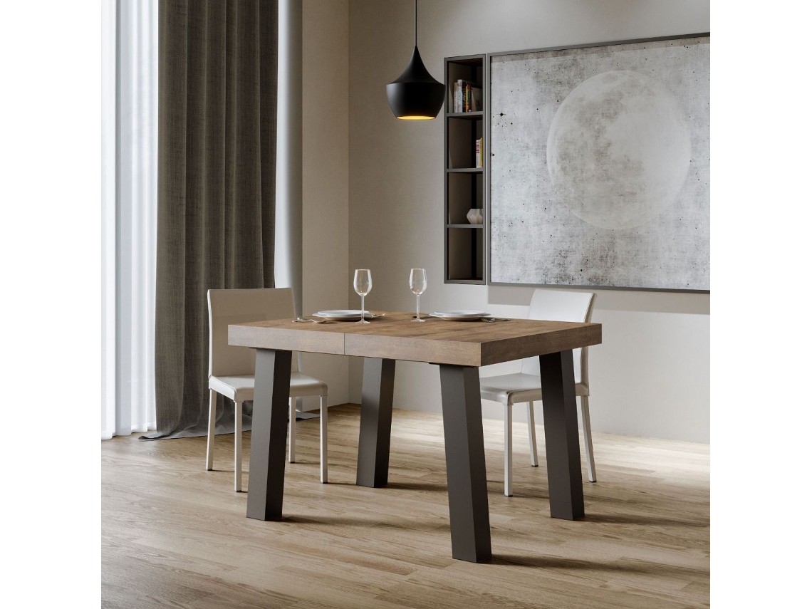 Mesa de Refeição ITAMOBY Bridge (90x130/234 - Painéis em Melamina - Nogueira)