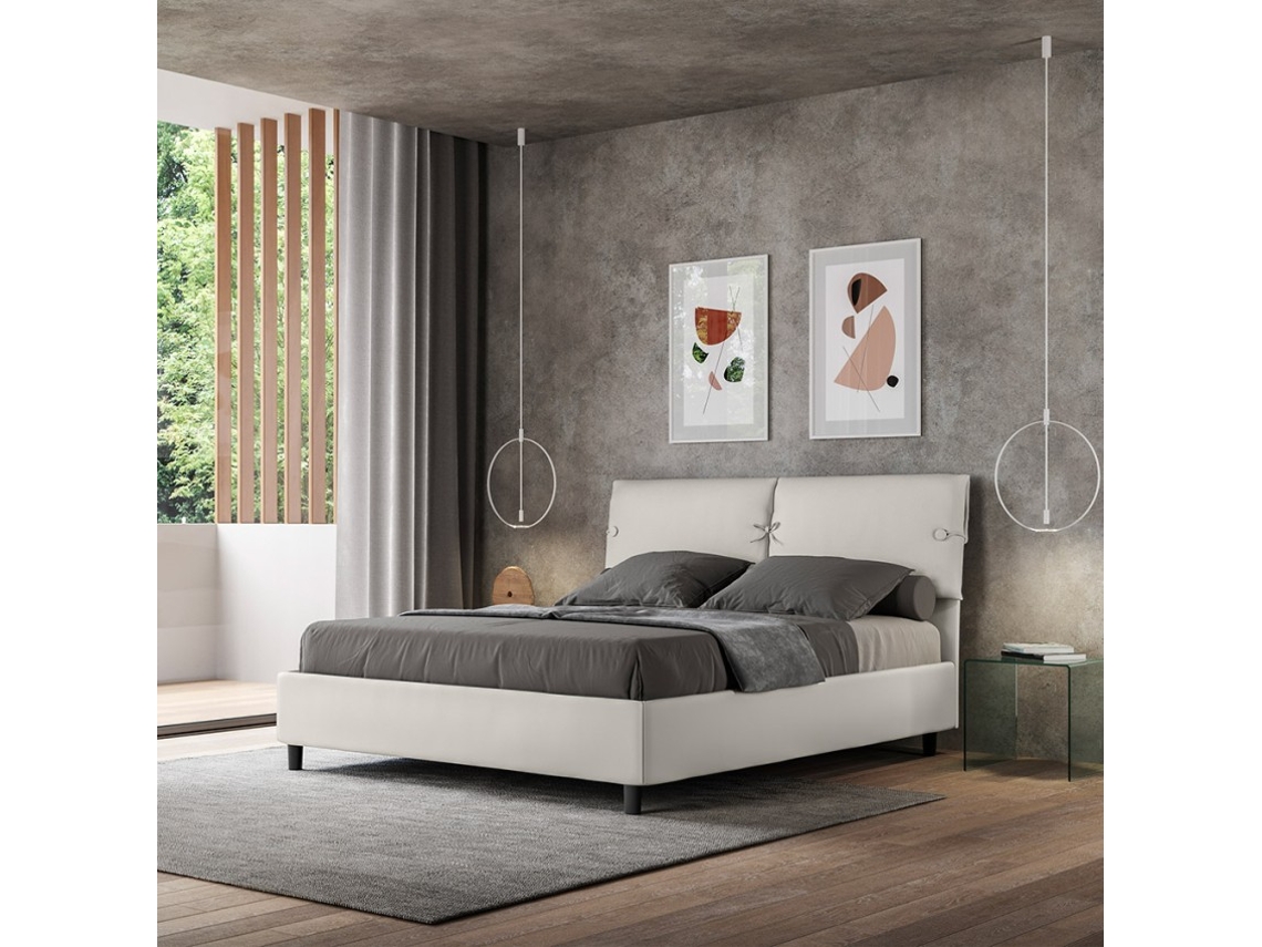 Letto matrimoniale contenitore 160x190 cuscini imbottito Sleeper
