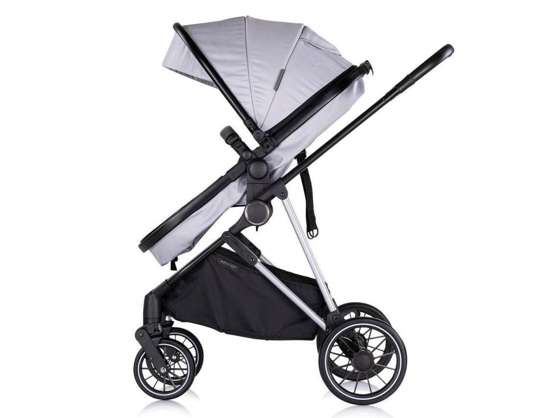 Carrinhos De Bebê Trio Conversível Aura Com Base Isofix Da Chipolino Até 22 Kg Cinza Nuvem