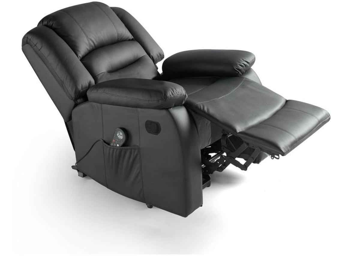 Poltrona de Massagem ECODE ECO-8198 (Preto - Couro Sintético - 86x77x107 cm)