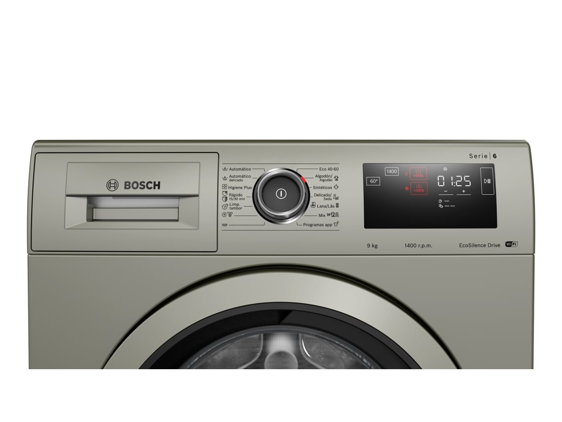 Máquina de Lavar Roupa BOSCH WAU28PHSES (9 kg - 1400 rpm - Inox)