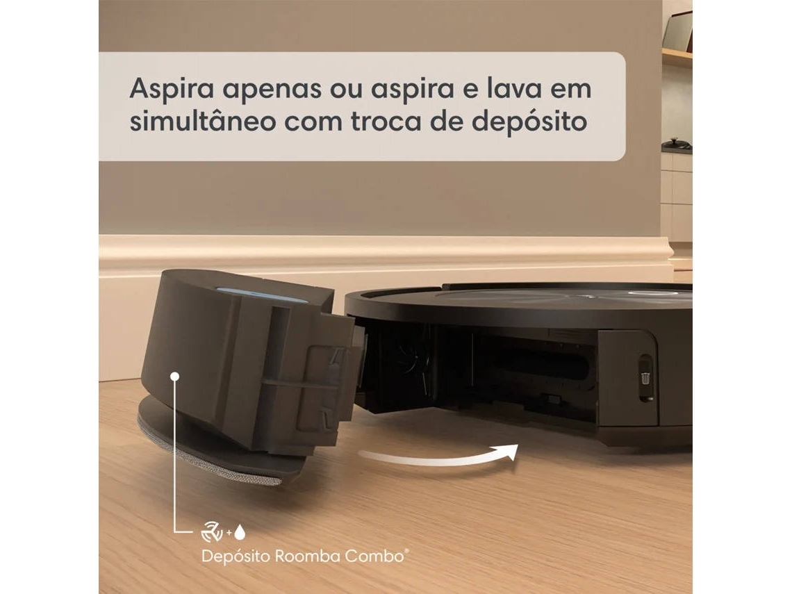 Aspirador Robô IROBOT Roomba Combo J5+ MAX (2-em-1 - Golden Rose)