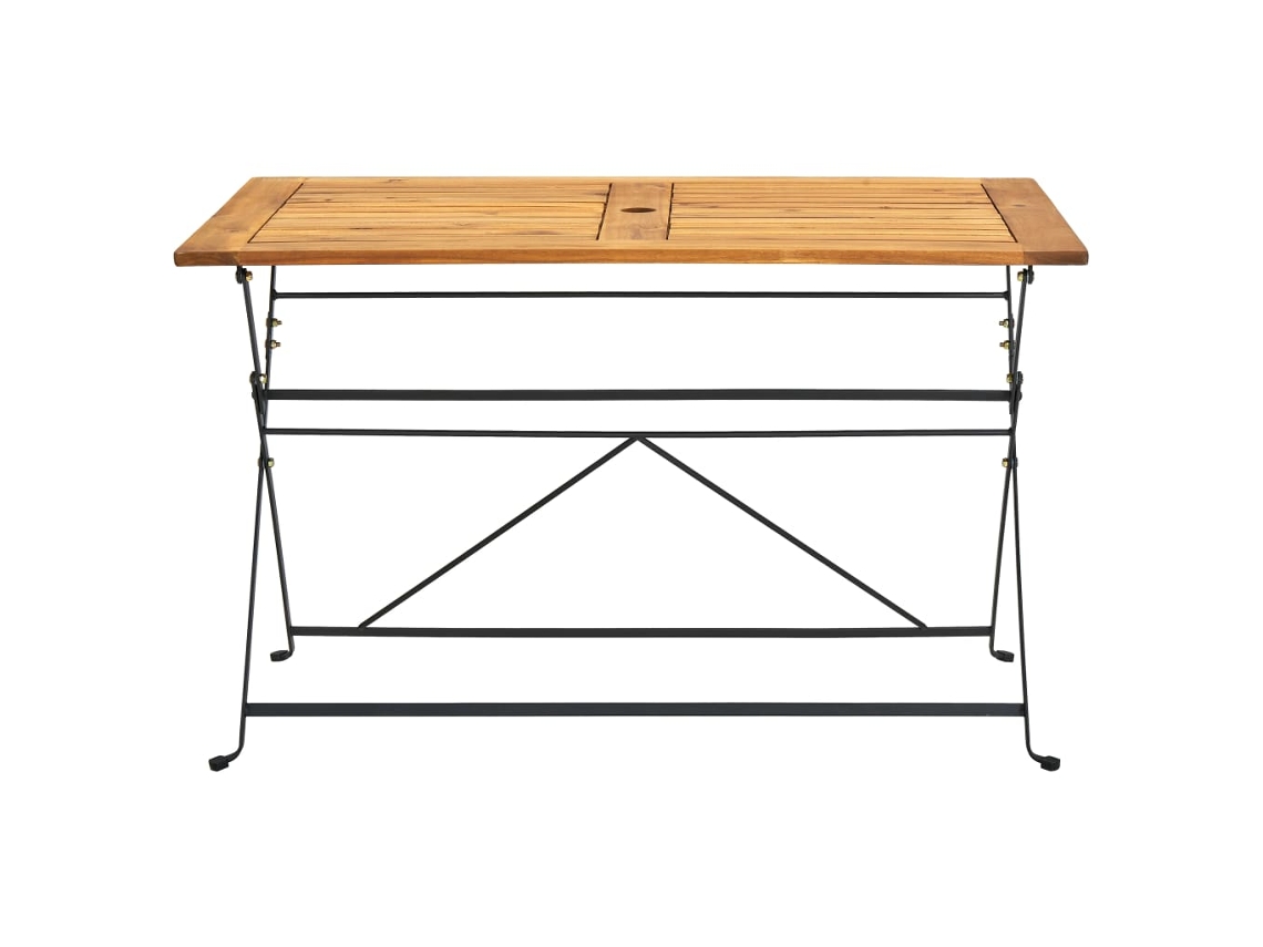 Mesa De Jardim Dobrável 120x70x74 Cm Madeira De Acácia Maciça