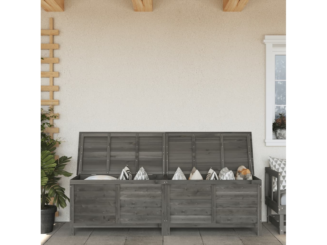 Caixa de Armazenamento VIDAXL Antracite Madeira Processada (198.5x50x56.5 cm)