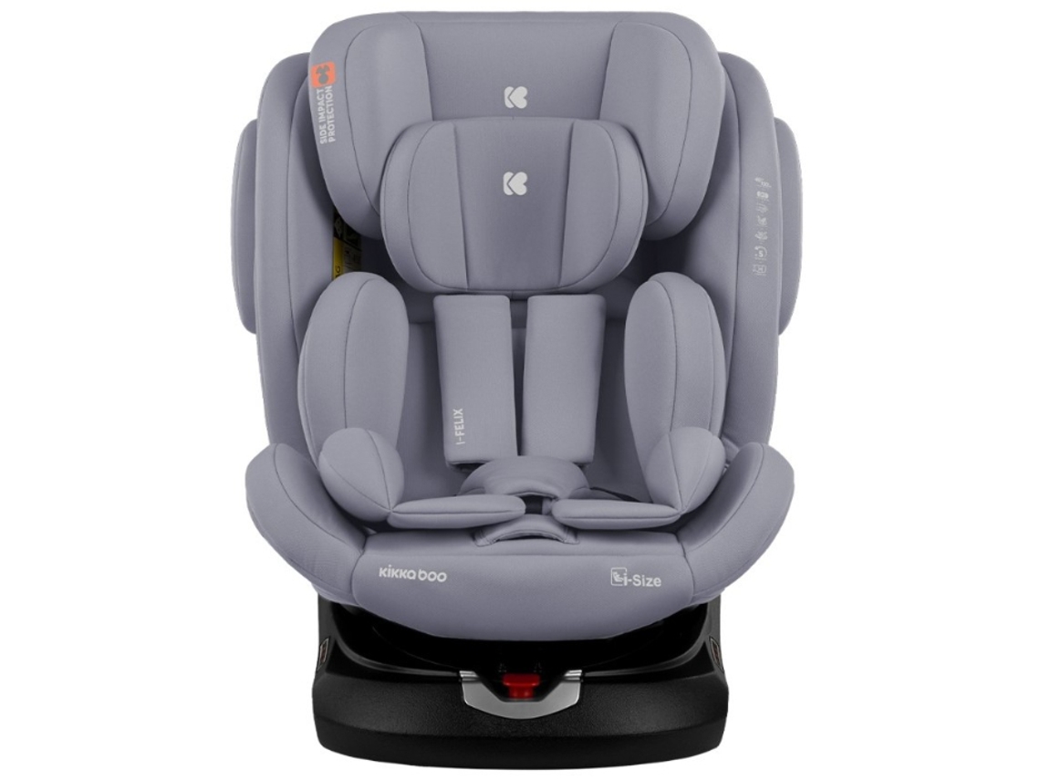 Cadeira auto KIKKA BOO 40-150 cm i-Felix i-SIZE Cinzento claro