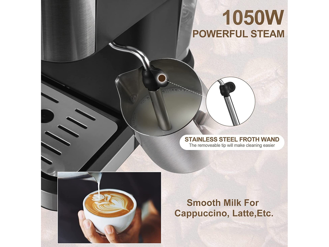 Máquina De Café Semi Automática Com Frother De Leite E Válvula De Vapor