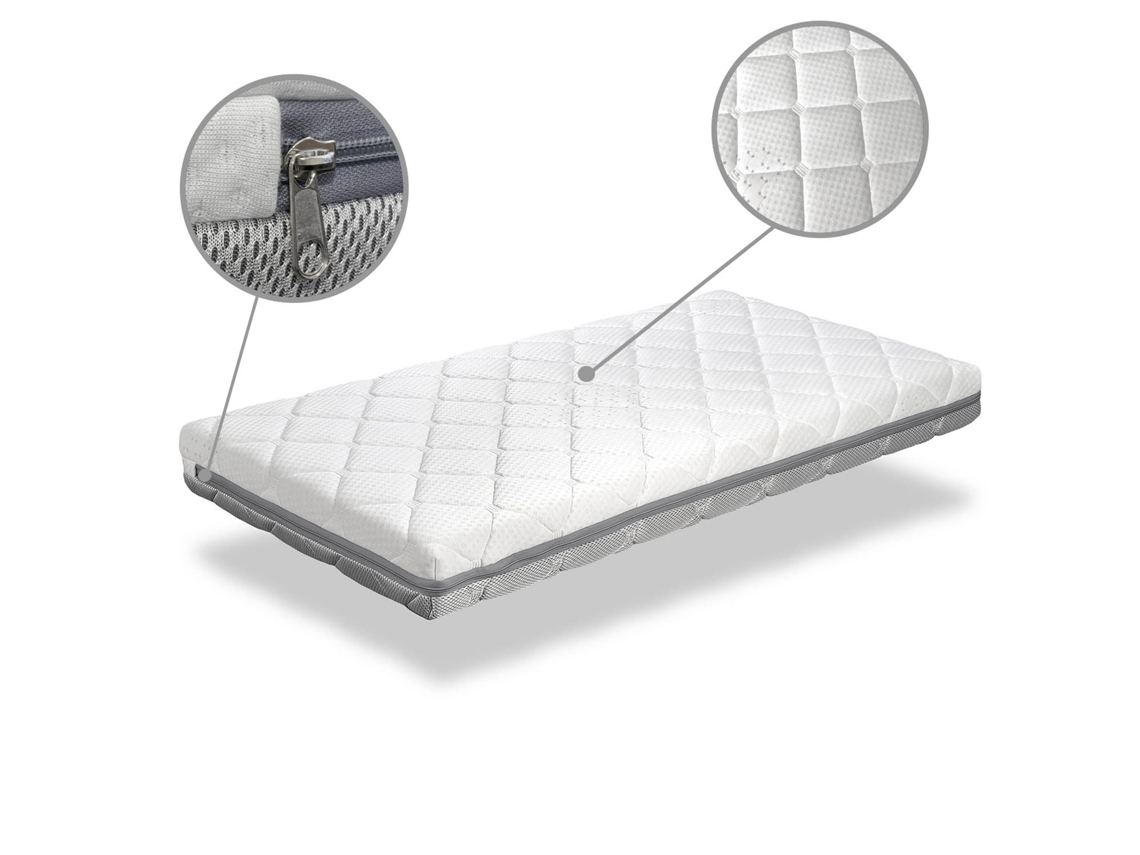 Colchão Bebé Cuna 67X137 Baby Air Altura 11 Cm Removível Lavável Adaptável e Respirável XALUCA