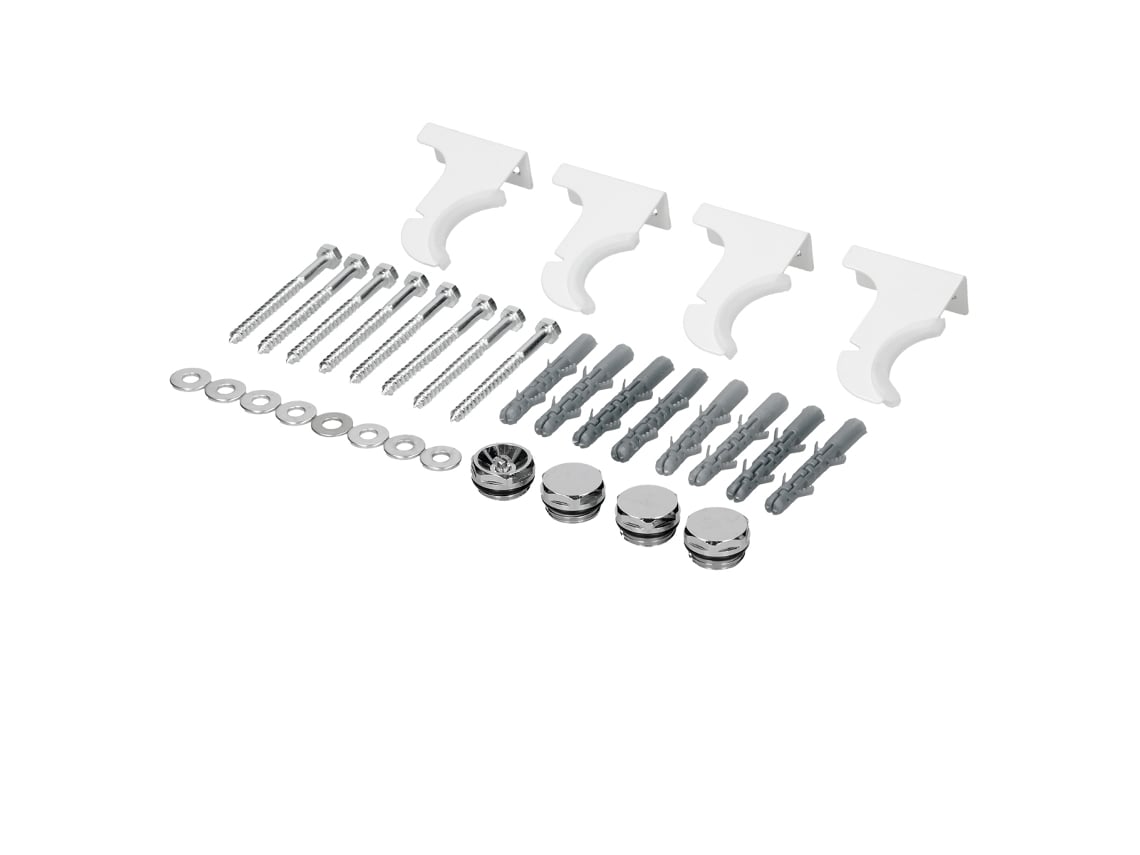 Grzejnik Łazienkowy Stella 260X1400 Mm Biały Z Zestawem Przyłączeniowym