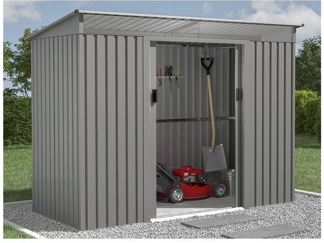 Abrigo de Metal VENTE UNIQUE Folco (Cinzento - - 251x111x191 cm)