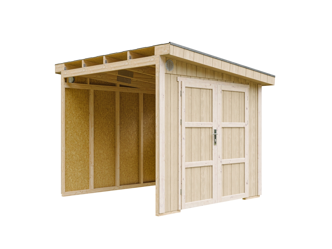 Casa De Jardim Qualidade Premium 5,9 M² A231x248x294 Cm Sem Piso E Parede Lateral Timbela M938b