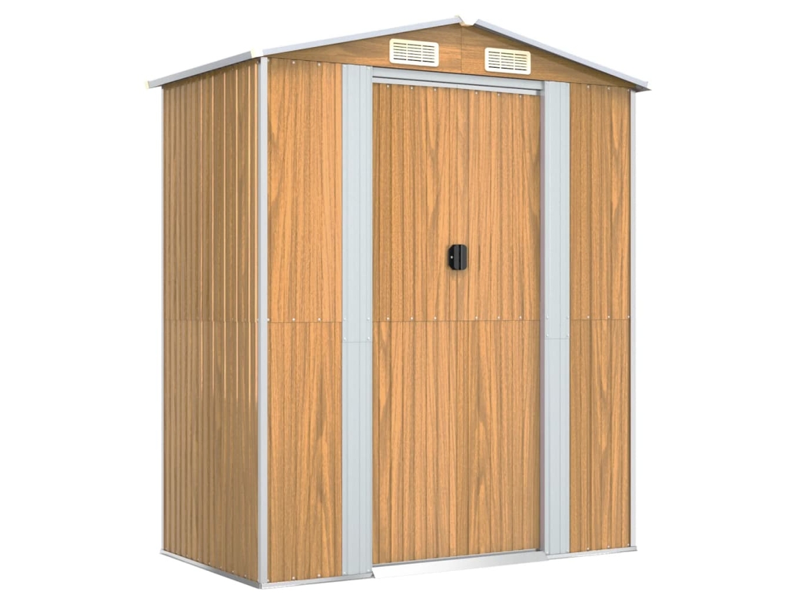 Abrigo MAISON EXCLUSIVE 192x108x223 cm Aço Galvanizado Marrom