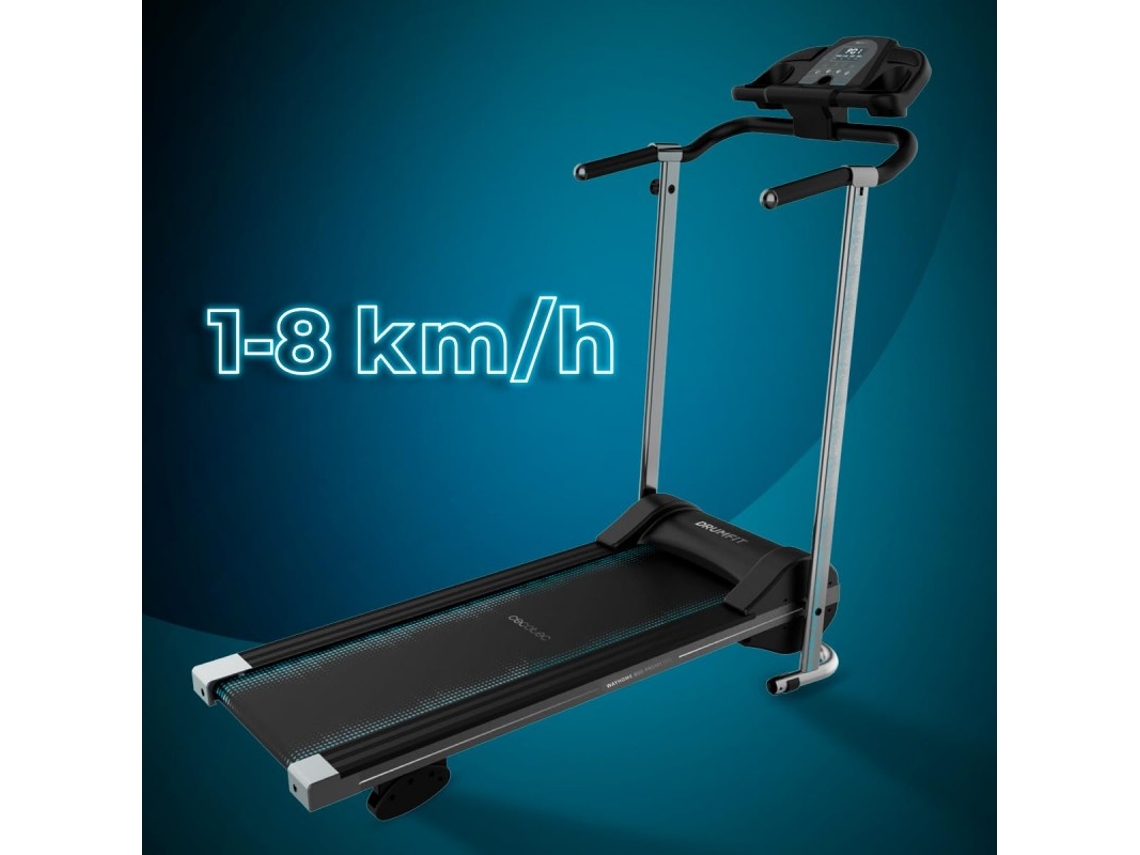 Passadeira de Caminhada com Potência de 550 W de 1 a 10 Km/H 12 Programas Pré-Configurados Painel de Controlo Led Superfície de Corrida 10 CECOTEC