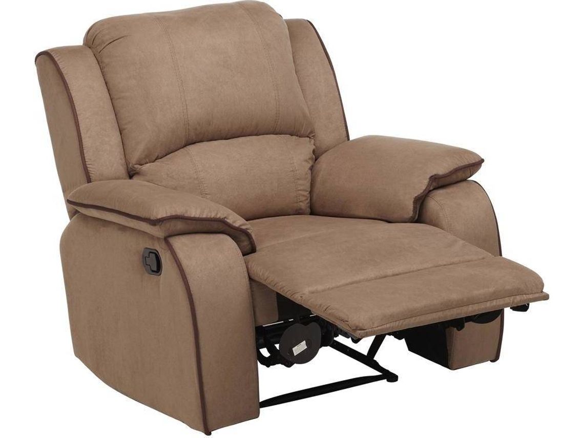 Cadeirão Relax Hernani VENTE-UNIQUE (Taupe - Tecido e Veludo - 100x96x99 cm)