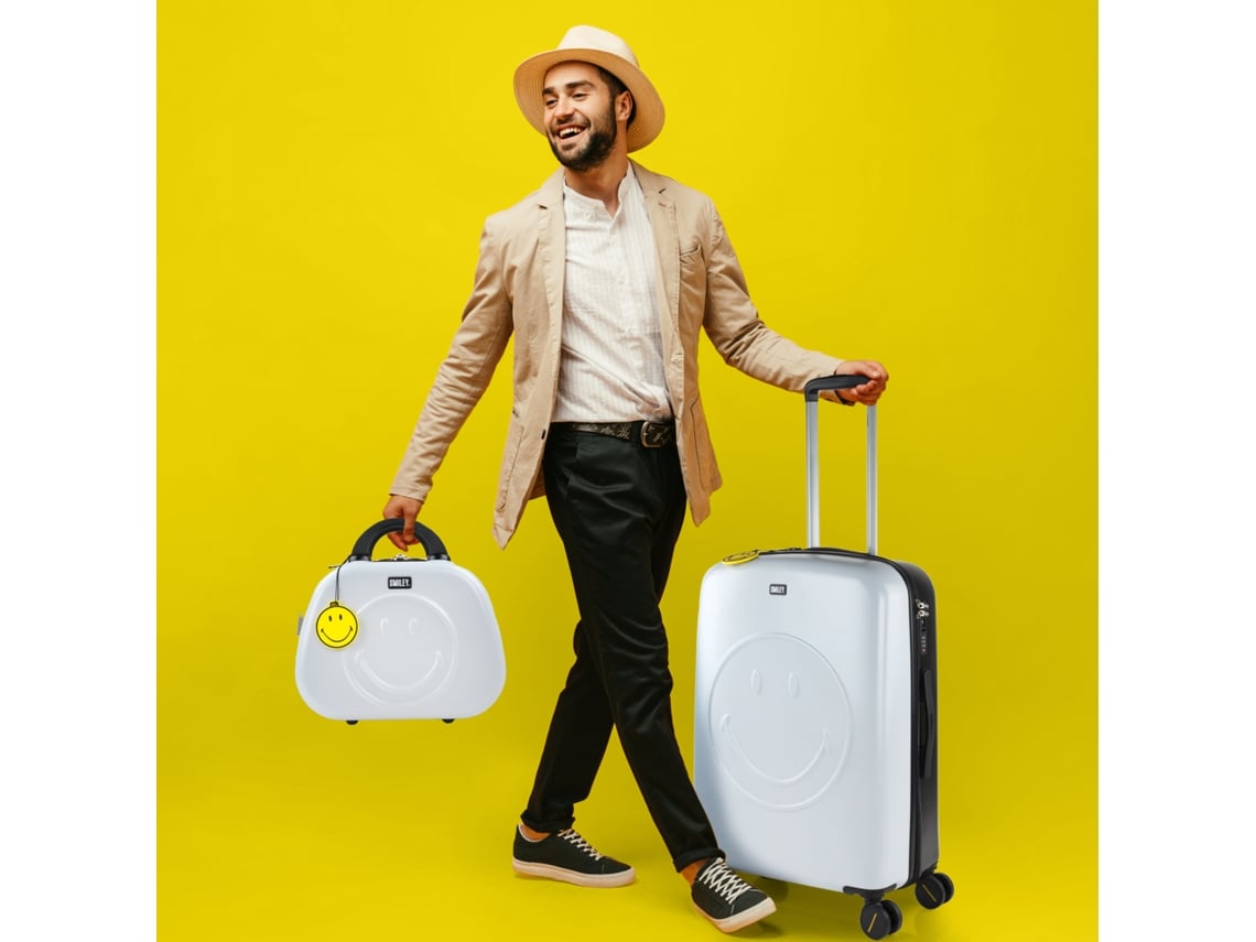 Conjunto de Malas SMILEY ORIGINALS Pc SMILEY ORIGINALS Branco-Preto 44X61X27 Cm 63L