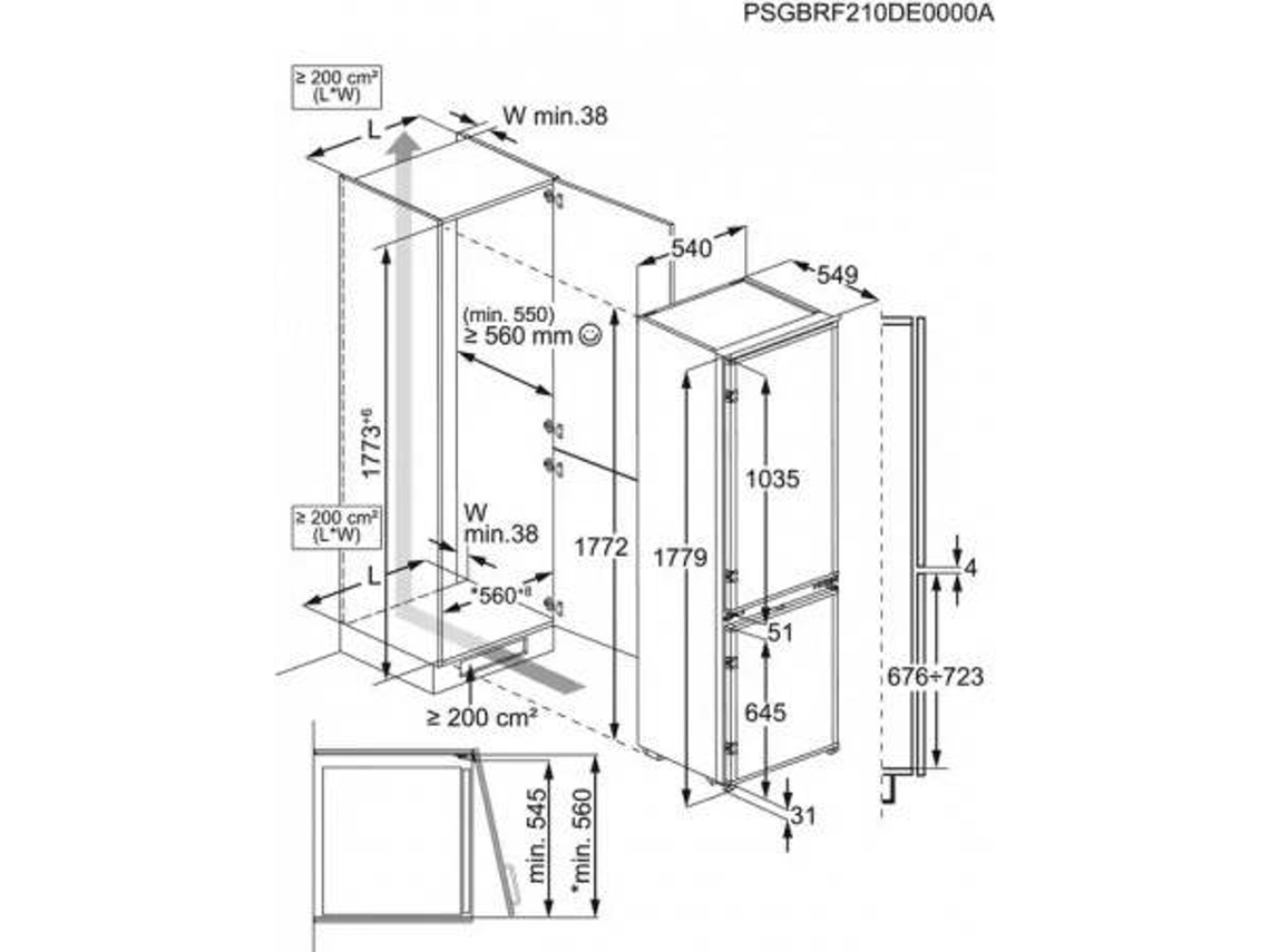 Frigorífico Combinado AEG NSC5D181ES E (Ventilado - 269 L - 177,2 cm - Branco)