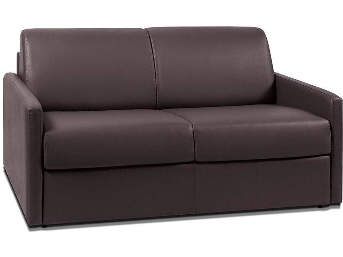 Sofá Cama Calife VENTE-UNIQUE (Castanho - Pele sintética - 150x94x95 cm/Dimensões da cama: 120 – 139 cm)