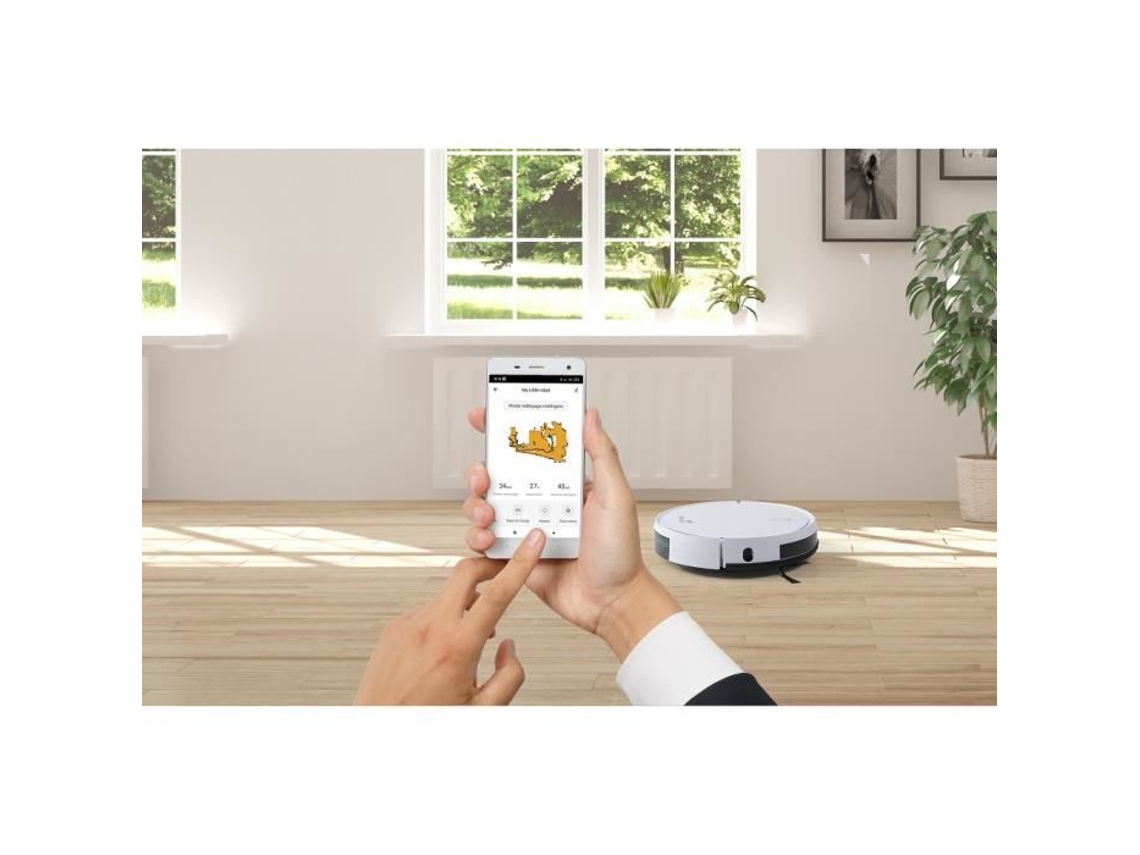 Robô Aspirador E Lavador Conectados Senya 120min Autonomia Pelos De Animais Branco Meu Pequeno Robô